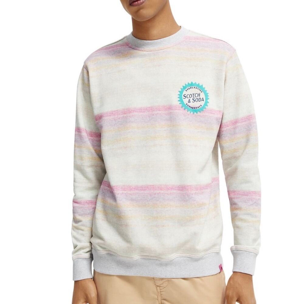 Scotch & Soda Crewneck Sweatshirt Pastel Gradient Boho Retro California Cool - S